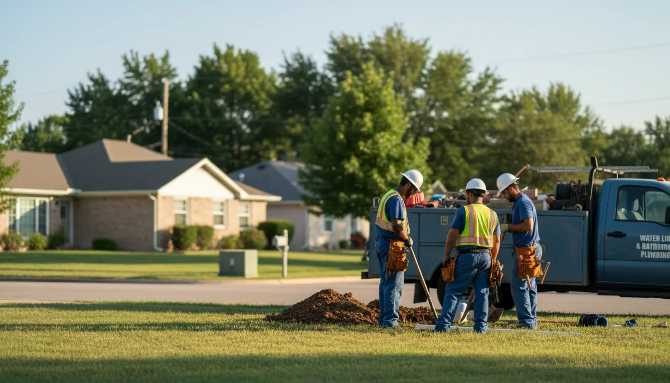 Residential water line and bathroom plumbing service in Jefferson City, MO
